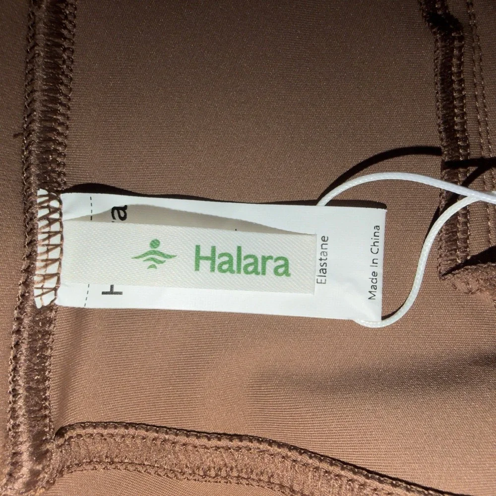 Halara HaloTek Air High Waisted Wide Leg Pants‎ Brown Medium Tall NWT
